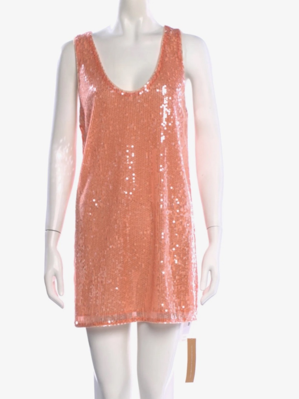 reformation sparkly dress pink/salmon